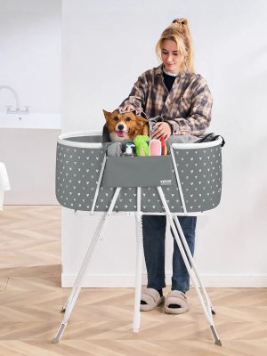 Sammenleggbart hundebadekar – Ergonomisk, plassbesparende og perfekt for små og mellomstore hunder.